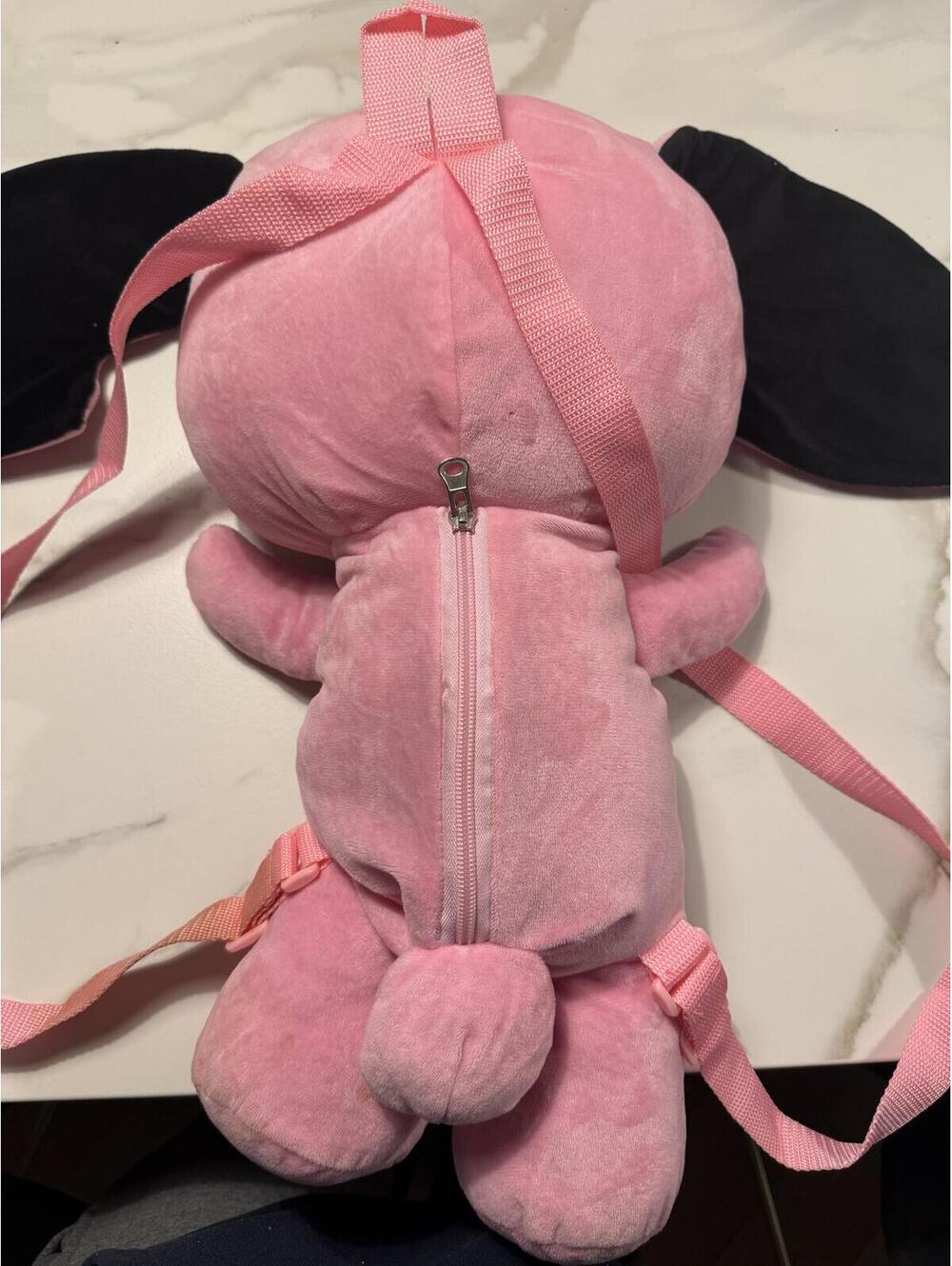 Sleepyville Critters Naughty Bunny PinkPlush Backpack GothKawaii Voodoo Rave Bag - Picture 2 of 5